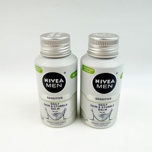 TWO Nivea Men Sensitive Daily Skin & Stubble Balm Cedar & Sage Scent 4.2 oz New